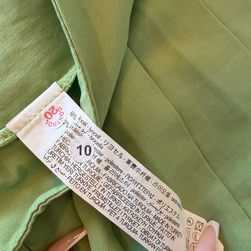 Zara Light Green Pleated Mini Skirt Size XS NWT - Picture 7 of 12